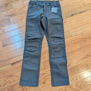 ​NWT Dovetail Workwear Britt Utility Pants Dark Grey Stretch Canvas [Size 6 x 32